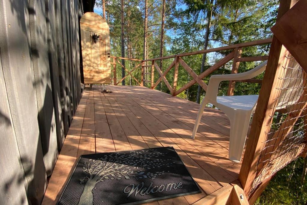 Viking House In The Tree! Jacuzzi, Sauna,Apkure! Lici  Exterior foto