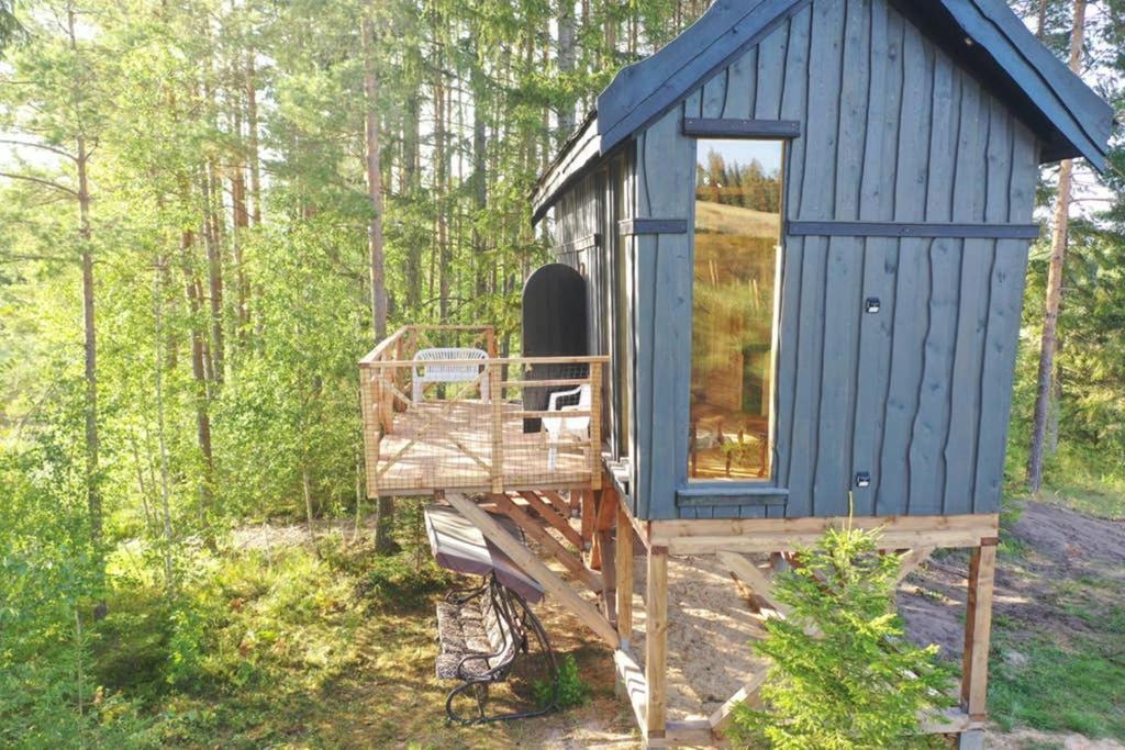 Viking House In The Tree! Jacuzzi, Sauna,Apkure! Lici  Exterior foto